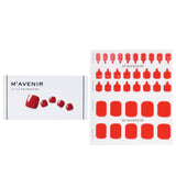 Mavenir Nail Sticker - # Red Sangria Pedi 36pcs