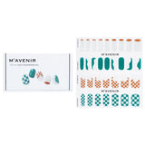 Mavenir Nail Sticker (Patterned) - # Gingham Check With Purple Nail 32pcs