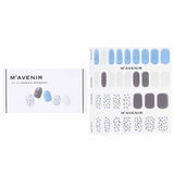 Mavenir Nail Sticker (Patterned) - # Gingham Check With Purple Nail 32pcs