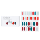 Mavenir Nail Sticker (Assorted Colour) - # Grid And Dot Tree Nail 32pcs