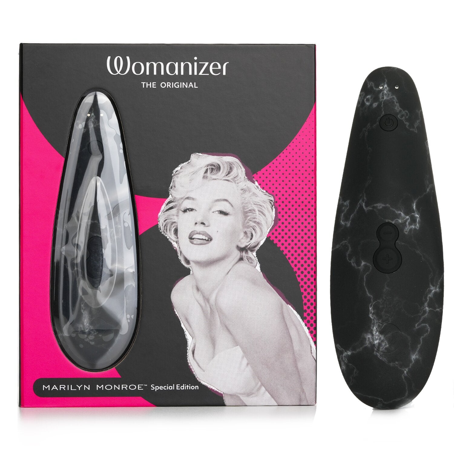 WOMANIZER Classic 2 Clitoral Stimulator Marilyn Monroe - # Black Marble 1pc   Fresh Beauty Co.