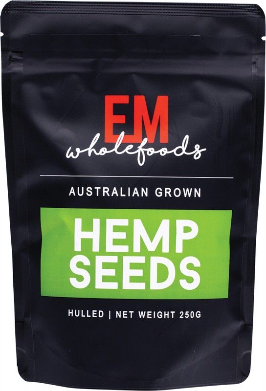 EM Wholefoods Hemp Seeds Hulled Australian Grown 250g