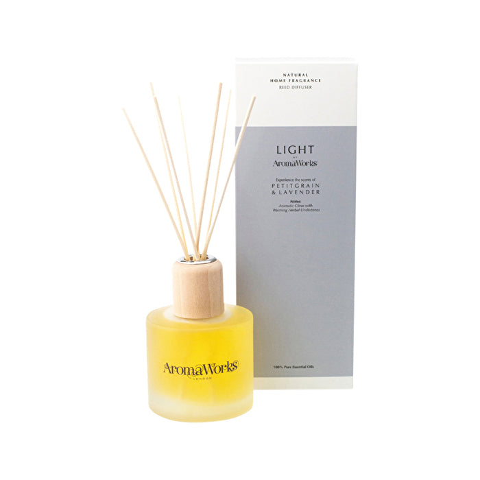 AromaWorks Light Reed Diffuser Petitgrain & Lavender 200ml Fresh
