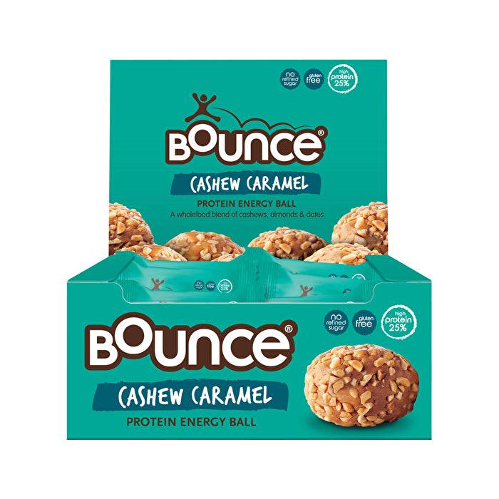 Bounce Protein Energy Balls Cashew Caramel 40g x 12 Display Fresh