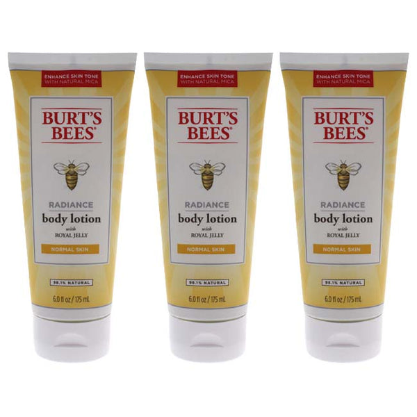 Burt's Bees Radiance Body Lotion by Burts Bees for Unisex - 6 oz Body Lotion - Pack of 3