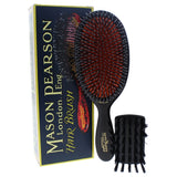 Mason Pearson Large Popular Bristle and Nylon Brush - BN1 Dark Ruby by Mason Pearson for Unisex - 2 Pc Hair Brush and Cleaning Brush
