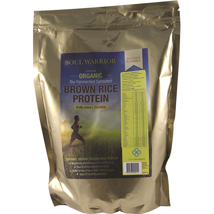 l carnitine shots farmasi Wise Nutrients Soul Warrior Organic Brown Rice Protein Vanilla Plus L- Carnitine 1kg – Fresh Beauty Co