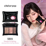 CHEERYEP Pillow Gem Collection 3-Color Eyeshadow Palette, Matte & Satin Shades