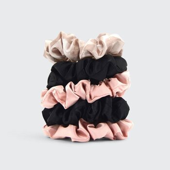 KITSCH Assorted Satin Sleep Scrunchies?5pcs Set 1set?5pcs  Fixed Size