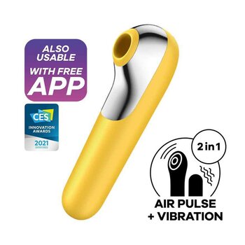 Satisfyer Dual Love Air-Pulse Vibrator With App Control  Fixed Size