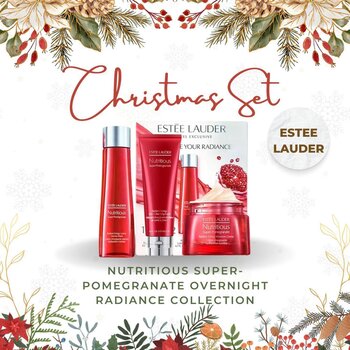 Estee Lauder Nutritious Super-Pomegranate Overnight Radiance Collection  3 pcs