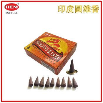 HEM HEM -DRAGON BLOOD Incense Cone  Natural India Handmade meditating cones HCONE-DRAGONS-BLOOD  Fixed size