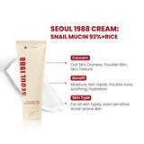 K-Secret Seoul 1988 Cream 100ml – Snail Mucin 93% + Rice Hydrating Facial Cream