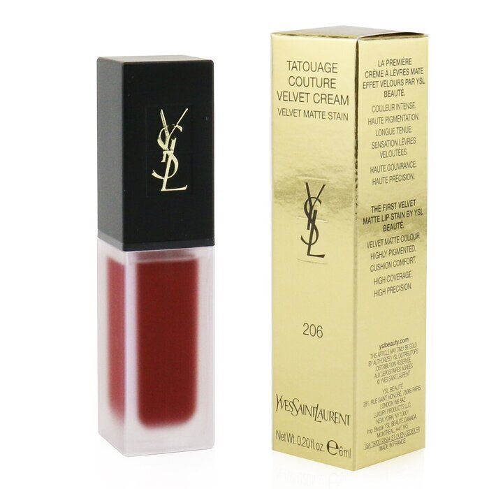 Yves Saint Laurent Tatouage Couture Velvet Cream Velvet Matte Stain - # 206 Club Bordeaux 6ml/0.2oz