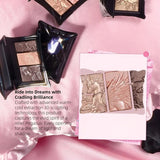 CHEERYEP Pillow Gem Collection 3-Color Eyeshadow Palette, Matte & Satin Shades