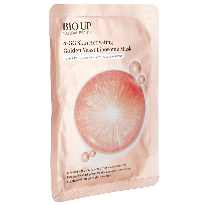 Natural Beauty BIO UP a-GG Skin Activating Golden Yeast Liposome Mask  1sheet