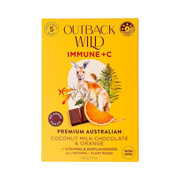 Coco Processors Pty Ltd Outback Wild Immune C Coconut Milk Chocolate Orange 20g
