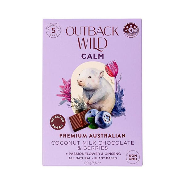 Coco Processors Pty Ltd Outback Wild Calm Coconut Milk Chocolate Berries 20g