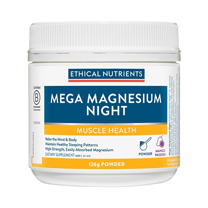 Metagenics Ethical Nutrients Mega Magnesium Night Mango 126g