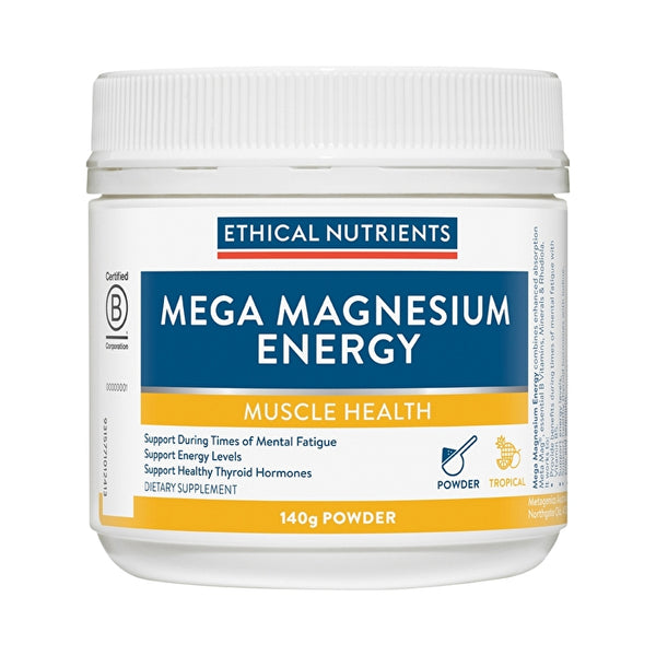 Metagenics Ethical Nutrients Mega Magnesium Energy Tropical 140g