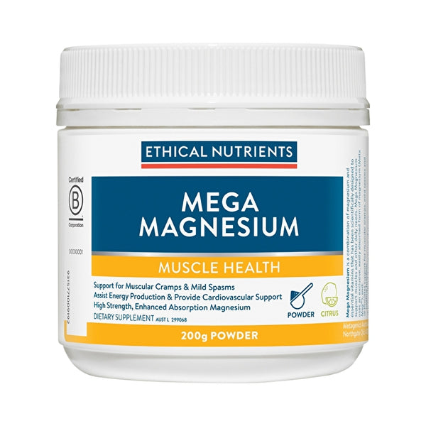 Metagenics Ethical Nutrients Mega Magnesium Powder Citrus 200g