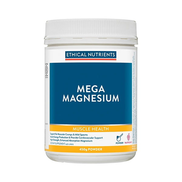 Metagenics Ethical Nutrients Mega Magnesium Powder Raspbrry 450g