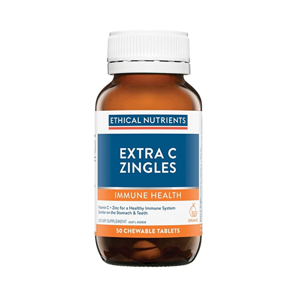 Metagenics Ethical Nutrients Extra C Zingles Chewable Orange 50t