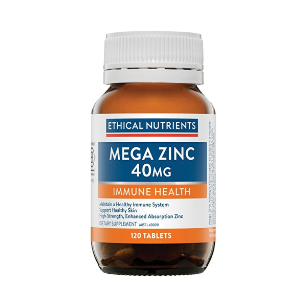 Metagenics Ethical Nutrients Mega Zinc 40mg 120t