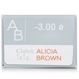 Clalen 1 Day Iris Alicia Brown Color Contact Lenses - - 3.00  30pcs