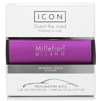 Millefiori Icon Classic Purple Car Air Freshener - Mineral Gold  1pc