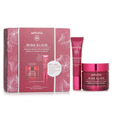 Apivita Wine Elixir Wrinkle Reduction & Firmness (Rich Texture) Gift Set: Rich Cream 50ml+ Eye & Lip Cream 15ml  2pcs