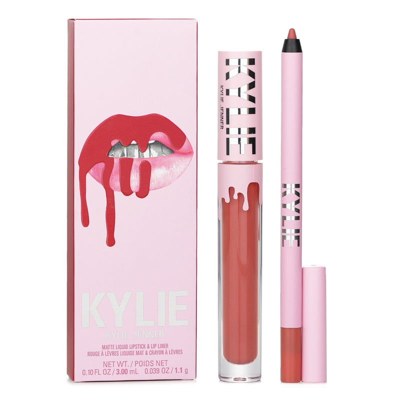 Kylie By Kylie Jenner Matte Lip Kit: Matte Liquid Lipstick 3ml + Lip Liner 1.1g - # 505 Autumn Matte  2pcs