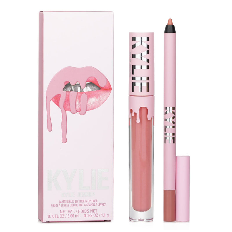 Kylie By Kylie Jenner Matte Lip Kit: Matte Liquid Lipstick 3ml + Lip Liner 1.1g - # 302 Snow Way Bae  2pcs