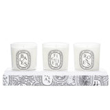 Diptyque Scented Mini Candle Discovery Set: Baies, Figuier, Roses  70g x3pcs