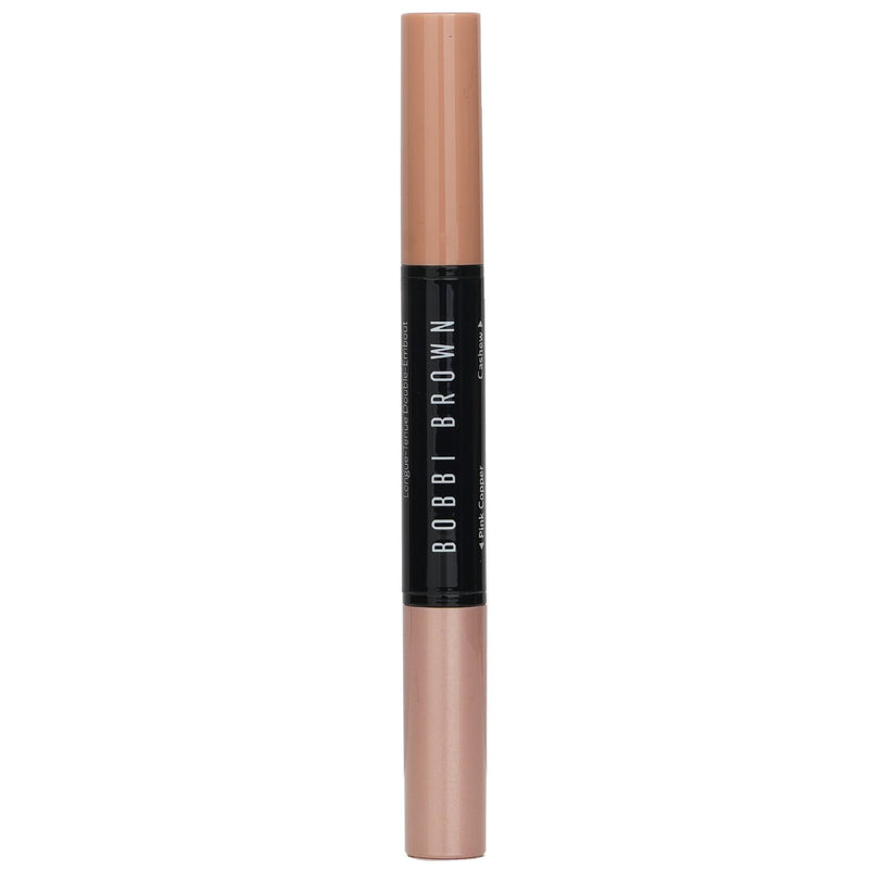 Bobbi Brown Dual Ended Long Wear Cream Eyeshadow Stick - # Pink Copper Shimmer/Cashew Matte  1.6g/0.05oz