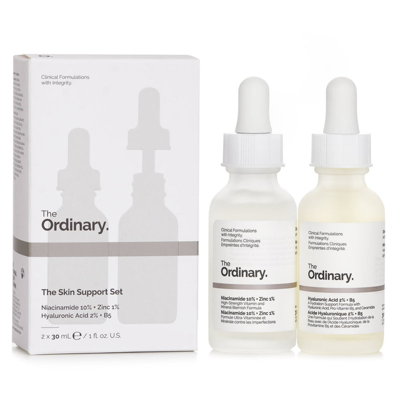 The Ordinary The Skin Support Set: Niacinamide 10% + Zinc 1% 30ml + Hyaluronic Acid 2% + B5 30ml  2pcs