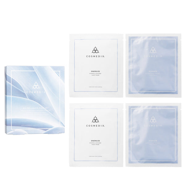 CosMedix Bio Cellulose Radiant & Rejuvenating Sheet Mask Set  4pcs/1 Box