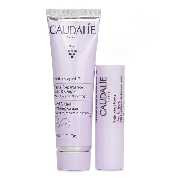 Caudalie Vinotherapist Hand & Nail Repairing Cream 30ml + Lip Conditioner 4.5g  2pcs