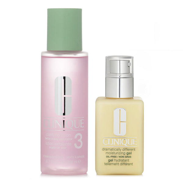 Clinique Dramatically Different Set 3: Moisturising Gel & Clarifying Lotion 3 - Combination Oily to Oily  2pcs