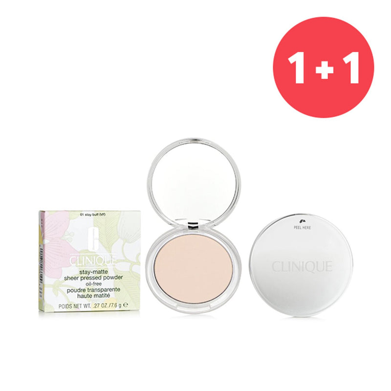 Clinique ?Buy 1 Get 1?Stay Matte Powder Oil Free - No. 01 Stay Buff (Add ONE to Cart and get TWO)  7.6g/0.27oz