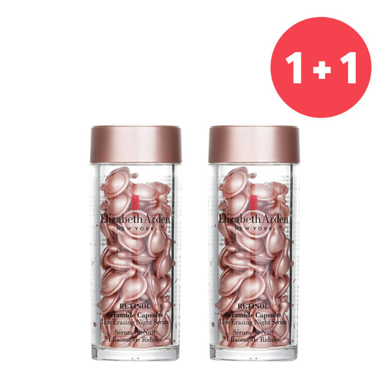 Elizabeth Arden 【1+1 Set】Ceramide Retinol Capsules - Line Erasing Night Serum  60caps