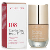 Clarins Everlasting Youth Fluid Illuminating & Firming Foundation SPF 15 - # 108 Sand(Box Slightly Damaged)  30ml/1oz