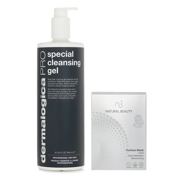 Dermalogica Dermalogica Special Cleansing Gel PRO (Salon Size) 946ml X Natural Beauty r-PGA Deep Hydration Moisturizing Cushion Mask (Exp Date: 01/2026) 6x 20ml  2pcs