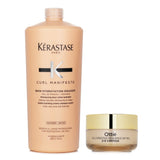 Kerastase Kerastase Curl Manifesto Bain Hydratation Douceur Shampoo Gentle Creamy Shampoo - For Curly, Very Curly &amp; Coily Hair (Salon Size) 1000ml X Ottie Gold Prestige Resilience Lifting Eye Contour 30ml  2pcs