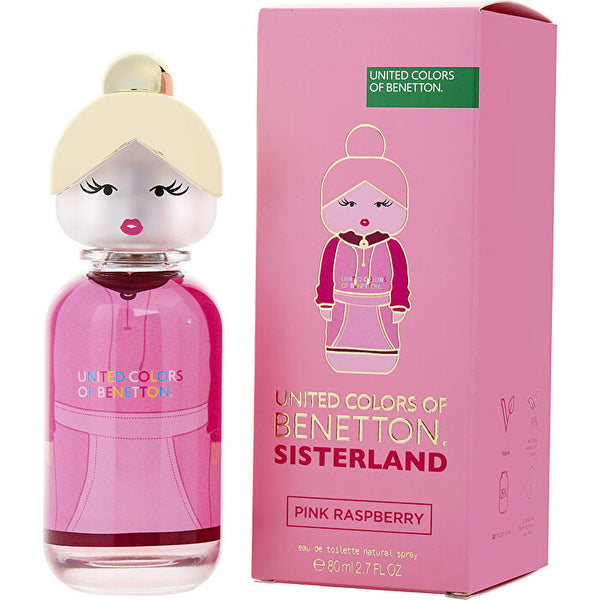 Benetton Sisterland Pink Raspberry Eau de Toilette for Women Long Lasting Fresh Young and Modern Fragrance Floral Neroli and Musk Notes Ideal for Day Wear 80ml