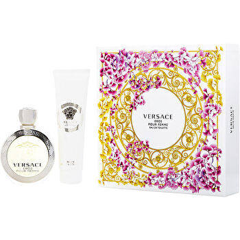 Versace Eros Pour Femme Eau De Toilette Spray 100ml/3.4oz & Body Lotion 150ml/5oz