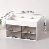 Elevate Beauty Space with 4-Drawer Desktop Makeup Organiser