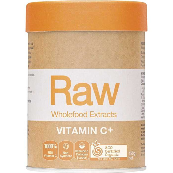 Amazonia Raw Wholefood Extracts Organic Vitamin C+ (Passionfruit Flavour) 120g