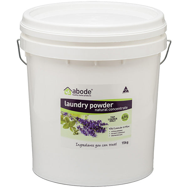 Abode Cleaning Products Abode Laundry Powder (Front & Top Loader) Wild Lavender & Mint Bucket 15kg