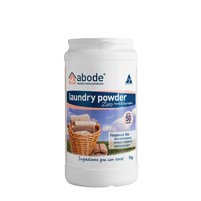Abode Cleaning Products Abode Laundry Powder (Front & Top Loader) Zero ...